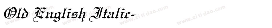 Old English Italic字体转换